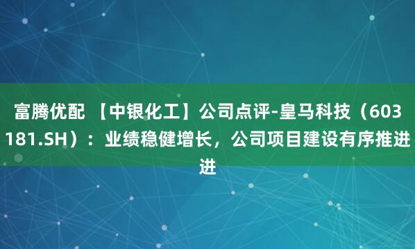 富腾优配 【中银化工】公司点评-皇马科技（603181.SH）：业绩稳健增长，公司项目建设有序推进