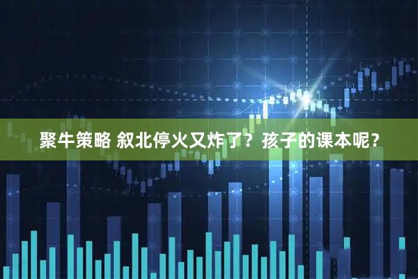 聚牛策略 叙北停火又炸了？孩子的课本呢？